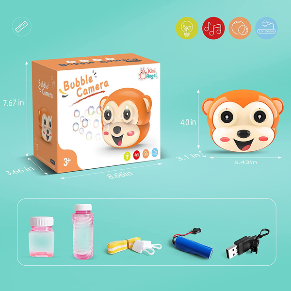 Kimiangel Rechargeable Bubble Machine for Kids