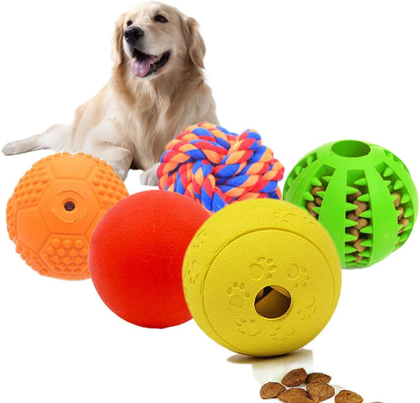 4 Pack Puppy Balls, Puppy Teething Ball