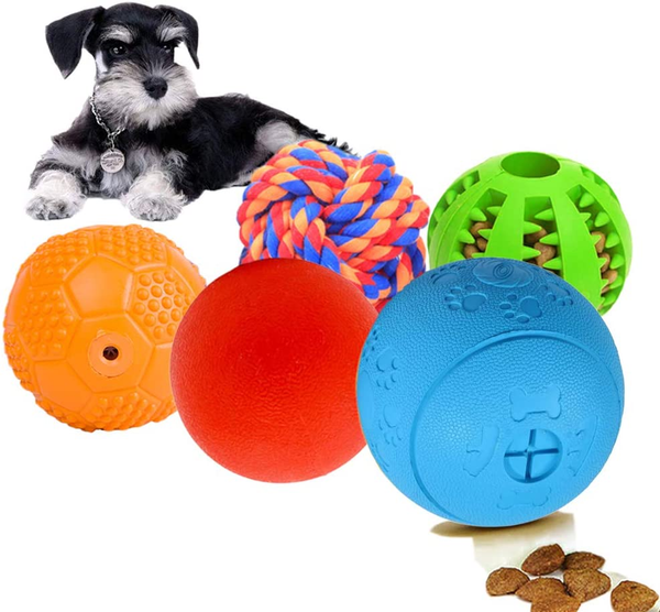 4 Pack Puppy Balls, Puppy Teething Ball