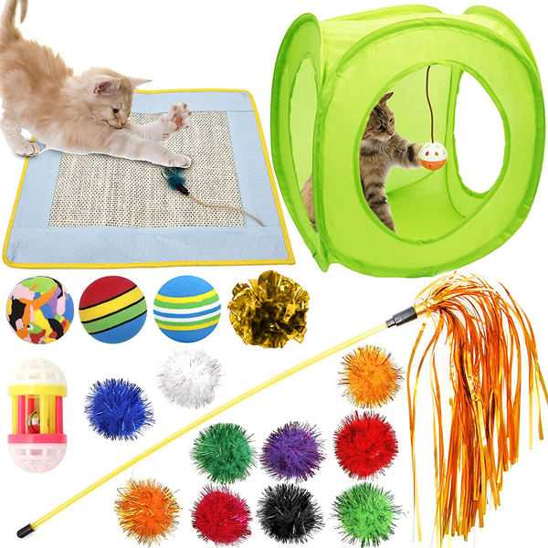 18 Pcs Cat & Kitten Toys Assortments